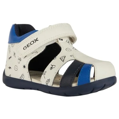 Image of Geox Baby B ELTHAN BOY C Sandal, White Royal, 2.5 UK Child