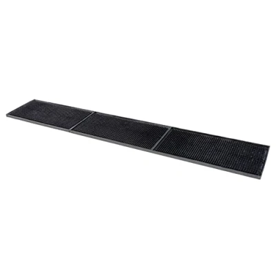 Image of Beaumont 3629 Black Rubber Bar Mat 15x30cm