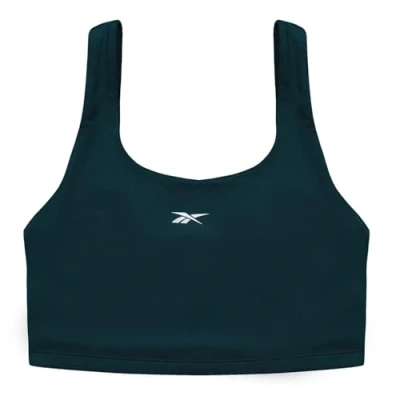 Image of Reebok Women&#039;s Workout Ready Bralette Sports Bra, Forest Green, L UK