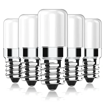 Image of RuLEDne LED Fridge Lamp, E14 Bulbs, 2 W Replacement for 15 20 25 Halogen Bulbs or Incandescent Warm White 2700 K, Lamp 170 lm, 360 Beam Angle, Not Dimmable AC 230 V, Pack of 5