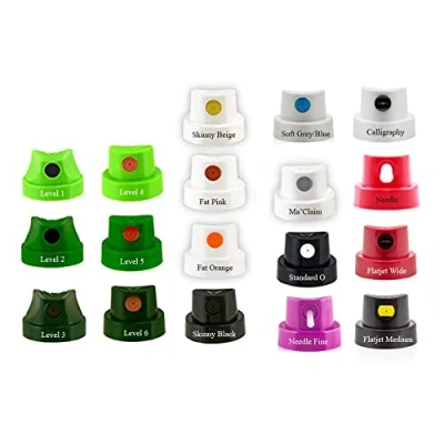 Image of Spray Paint Caps Compatible with Montana Cans Master Cap Set Includes 18