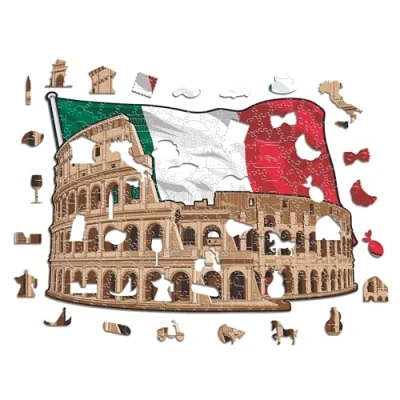 Image of Iconic Puzzles, Colosseum, 100% eco sustainable wooden puzzle, size M, 250 pieces