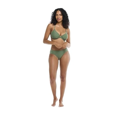 Image of Body Glove Women&#039;s Smoothies Solo Solid Underwire D, DD, E, F Cup Bikini Top Swimsuit, Cactus, E