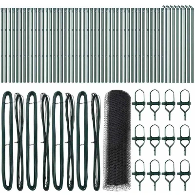 Image of vidaXL Hexagon Fence Grey 0,6x100 m Steel