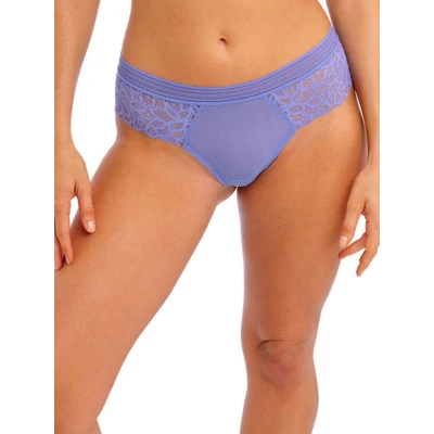 Image of Wacoal Womens Raffine Tanga Blue Polyamide Size Medium