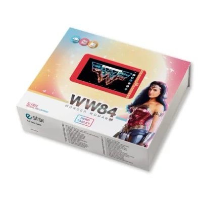 Image of e star enjoy today 7&quot; Kids Tablet with 7 inch HD Display Android 9, Google Play, 16GB, WiFi, Parental Control Protective Silicone Case &amp; Anti Glare Screen Protector (Wonder Woman)