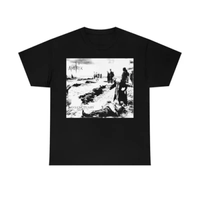 Image of fffresttv Amebix No Sanctuary Unisex Replication Tribute T Shirt Black L