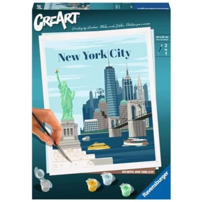 Image of Ravensburger 23686 CreArt Painting by Numbers Colourful New York City from 12 Years