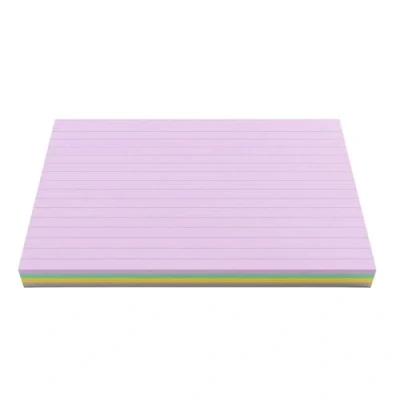 Image of Silvine Luxpad Revision A6 Flash Cards Lined (100 Cards) Assorted Colours, 6x4