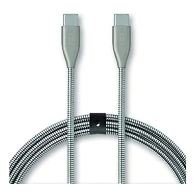 Image of aiino Helmet USB C to cable (Apple MFI certified) 1M Data charging and synchronisation Compatible with Iphone Ipad Silver