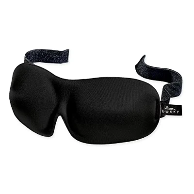 Image of Bucky 40 Blinks No Pressure Solid Eye Mask for Sleep &amp; Travel, Black, One Size