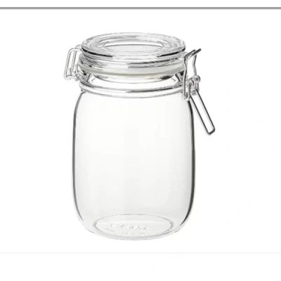 Image of Ikea KORKEN Jar with lid, Clear Glass 1 l