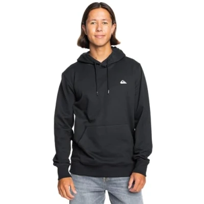 Image of Quiksilver Fleece sweater BASIC HOODIE YOUNG Men Black XL