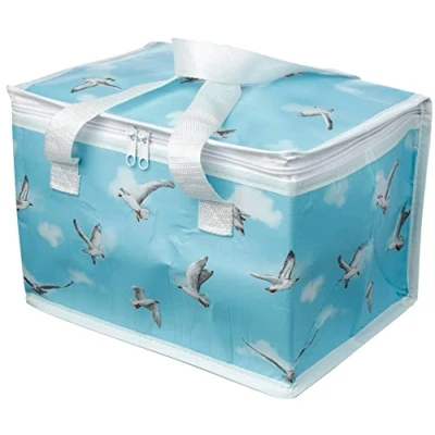 Image of Puckator Picnic Cool Bag With Seagull Buoy Design Made Out Of Recycled Plastic Bottles Insulated Camping Beach Accessories for Women Men Family Large Lunch Bags Box Packed