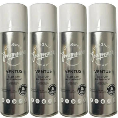 Image of The Urban Company Air Freshener Blast Can 4 x Ventus Designer Fragrances Spray 300ml Car Home