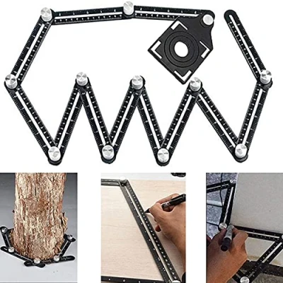 Image of Multi Angle Measuring Ruler Angleizer Template Tool Carpenter Carpenters Tiling Tools Suitable For Woodworking Diy, Ceramic Tiles, Architect