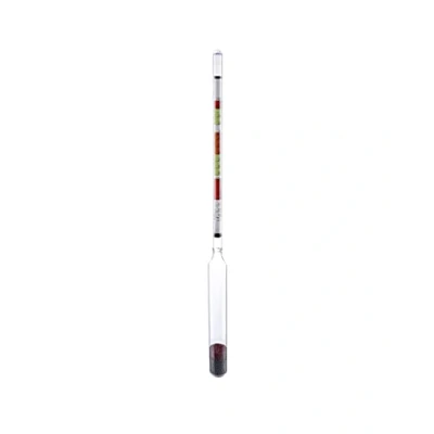 Image of QWORK® Hydrometer, Triple Scale Set, Home Brew Equipment for Wine and Beer Making Testing, 1 Pack