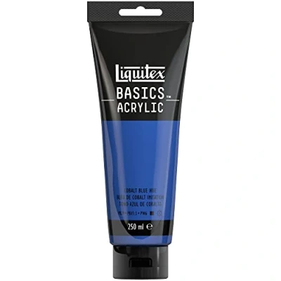 Image of LIQUITEX Basics Acrylic Paint, Cobalt Blue Hue, 250 ml Tube