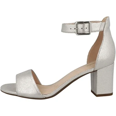 Image of Clarks Women&#039;s Deva Mae Pump, Metallic Silver, 3 UK