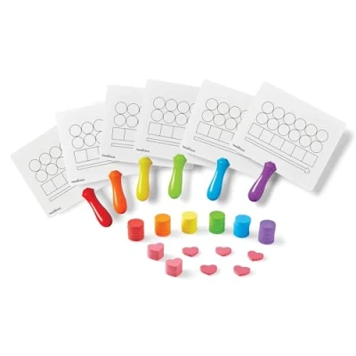 Image of hand2mind Elkonin Box Magnetic Answer Board, Word Mapping Paddles, Boxes Dry Erase Blending Phonemic Awareness, Phonics Manipulatives, Science of Reading Classroom Materials (Set 6)