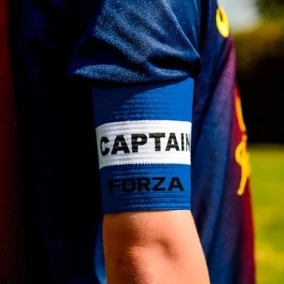 Image of FORZA Captains Armbands Adult &amp; Junior Elastic Sport Arm Band for Football, Rugby More [7 Colour Options] (Blue, Junior)