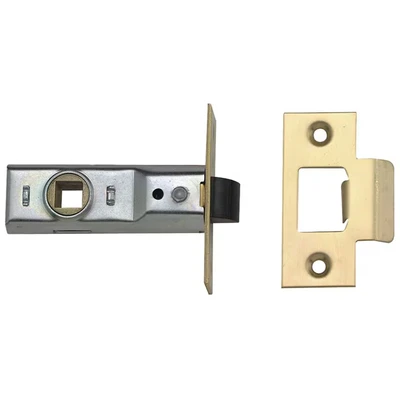 Image of Union Locks 64mm Tubular Mortice Latch 2648 Polished Brass