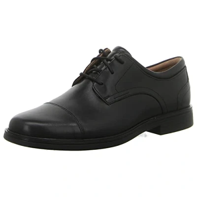 Image of Clarks Un Aldric Cap Mens Traditonal Wide Fit Brogues 7.5 Black