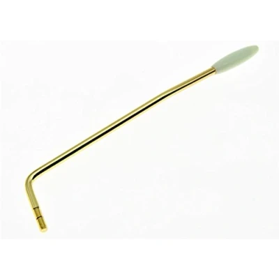 Image of KAISH Mexico Standard ST Strat Style Guitar Tremolo Trem Arm Whammy Bar for Strat/Stratocaster Gold with Mint Green Tip