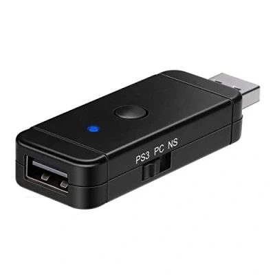 Image of Controller Adapter USB for Nintendo Switch PS3 PC, Dongle Bluetooth Compatible with PS3/ PS4 /Xbox 360/ Xbox One X/Xbox S/Wii U Pro/Windows PC/Switch Pro Converter Adaptor