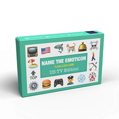 Image of Bubblegum Stuff Name The Emoticon, US TV Edition Playing Cards, Board Games, Family Games Trivia Game, For Adults Party Travel Card