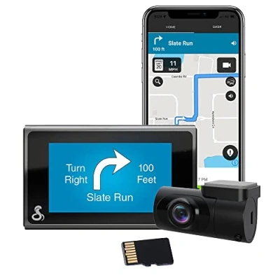 Image of Cobra SC400D Dash Cam + Rear Cam4K Resolution, Alexa, 3 Camera Capable, Real Time Driver Alerts, Heads Up Navigation, Emergency Mayday, Drive Smarter App, 3&quot;Touchscreen, Wi Fi &amp; GPS, 32GB SDCard Incl