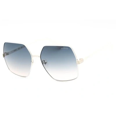 Image of Guess Square Womens White Blue Gradient GU7881 H Metal One Size