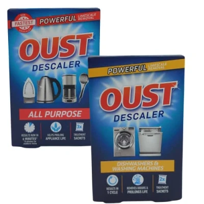 Image of Oust Small and Large Appliance Descaling Bundle Consisting of 3 x Sachets All Purpose Descaler 2 Dishwasher Washing Machine