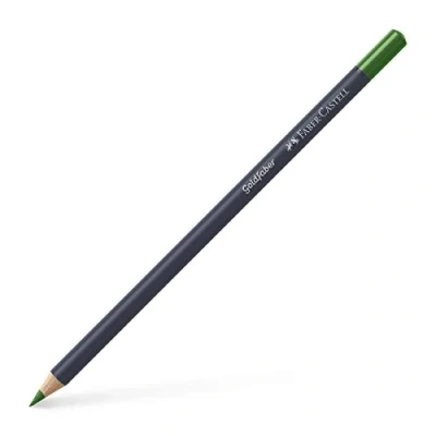 Image of Faber Castell Creative Studio Goldfaber Colour Pencil, (197), Permanent Green, Single For Art, Craft, Drawing, Sketching, Home, School, University, Colouring