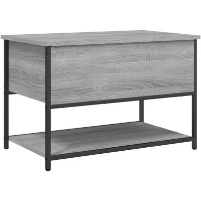 Image of vidaXL Storage Bench Grey Sonoma 70x42.5x47 cm Engineered Wood