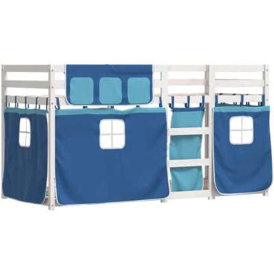 Image of vidaXL Bunk Bed without Mattress Blue 75x190 cm Small Single Solid Wood Pine