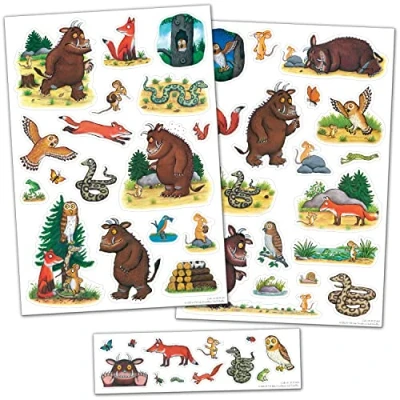 Image of Paper Projects The Gruffalo Vinyl Wall Stickers Perfect for Decorating Childrens&#039; Bedrooms and Furniture, Multicoloured/Transparent Borders, Various Sizes