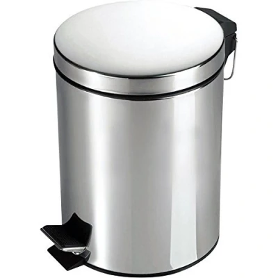 Image of 3L, 5L, 9L Stainless Steel Pedal Bin Dustbin Bathroom Kitchen Office (3L)