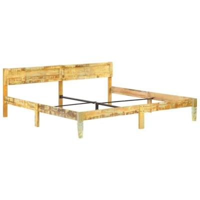 Image of vidaXL Bed Frame without Mattress Solid Reclaimed Wood 200x200cm