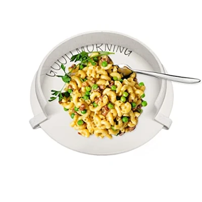 Image of Food Plates Guard Parkinson Patients Scooping Clip On Spill Prevention Kitchen Living Eating Aid Assistant Dining Assistive for Elderly, Disabled