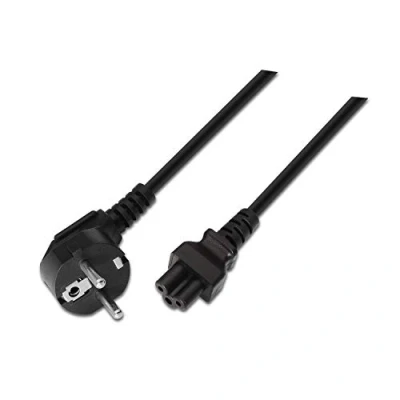 Image of AISENS A132 0172 Power Clover Leaf Cable Angled CEE7/M C5/H, 1.5 m Black