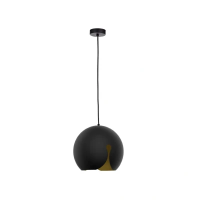 Image of Malaga Dome Pendant Ceiling Light Black, 30cm, 1x E27