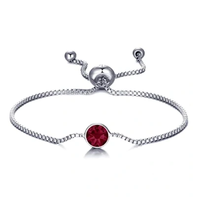 Image of Philip Jones Red Crystal Bracelet Created with Zircondia® Crystals