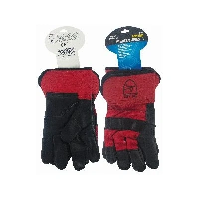Image of Red L Cowhide Rigger Gloves By Pro User