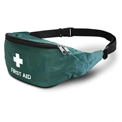 Image of RE GEN Empty Refillable First Aid Home Office School Work Sports Travel Outdoor Bum Bag Waist Pack Pouch Green