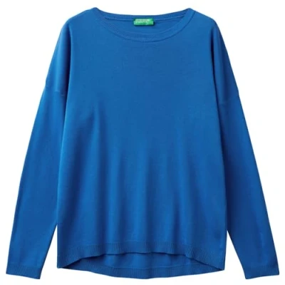 Image of United Colors of Benetton Women&#039;s Jersey G/C M/L 1091d100e Pullover Sweater, Bluette 3 M6, S