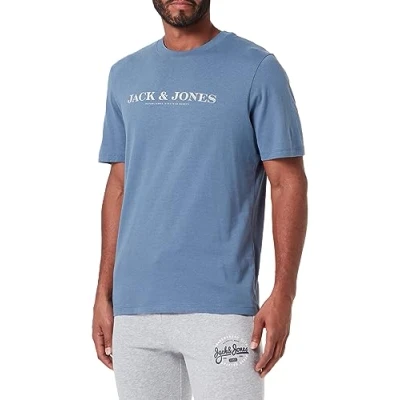 Image of Bestseller A/S Men&#039;s Jprblacarter SS Tee Crew Neck FST T Shirt, Bering sea, M