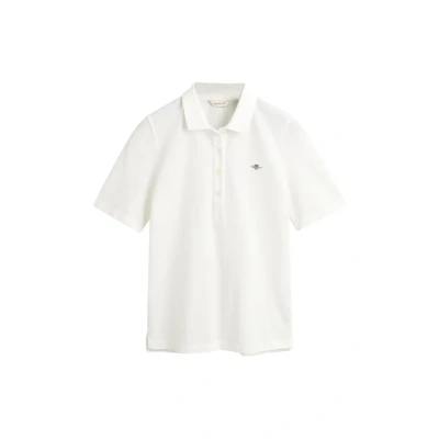 Image of GANT SLIM Shield Polo shirt, Women&#039;s, Size: XS, Eggshell