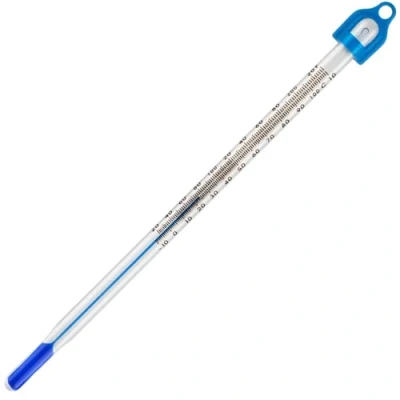 Image of Glass Thermometer 10 to +110 155 mm Water Temperature Lab &amp; Scientific Products For Measuring Liquid Home Brew Wine and Beer Or Laboratory Use Made In UK