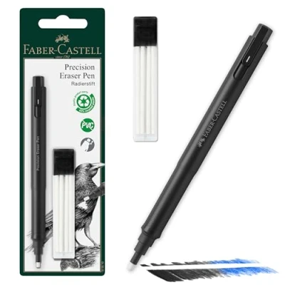Image of Faber Castell 185610 Eraser Pen Precision Pen, Includes Refill Eraser, for Professionals and Hobby Artists